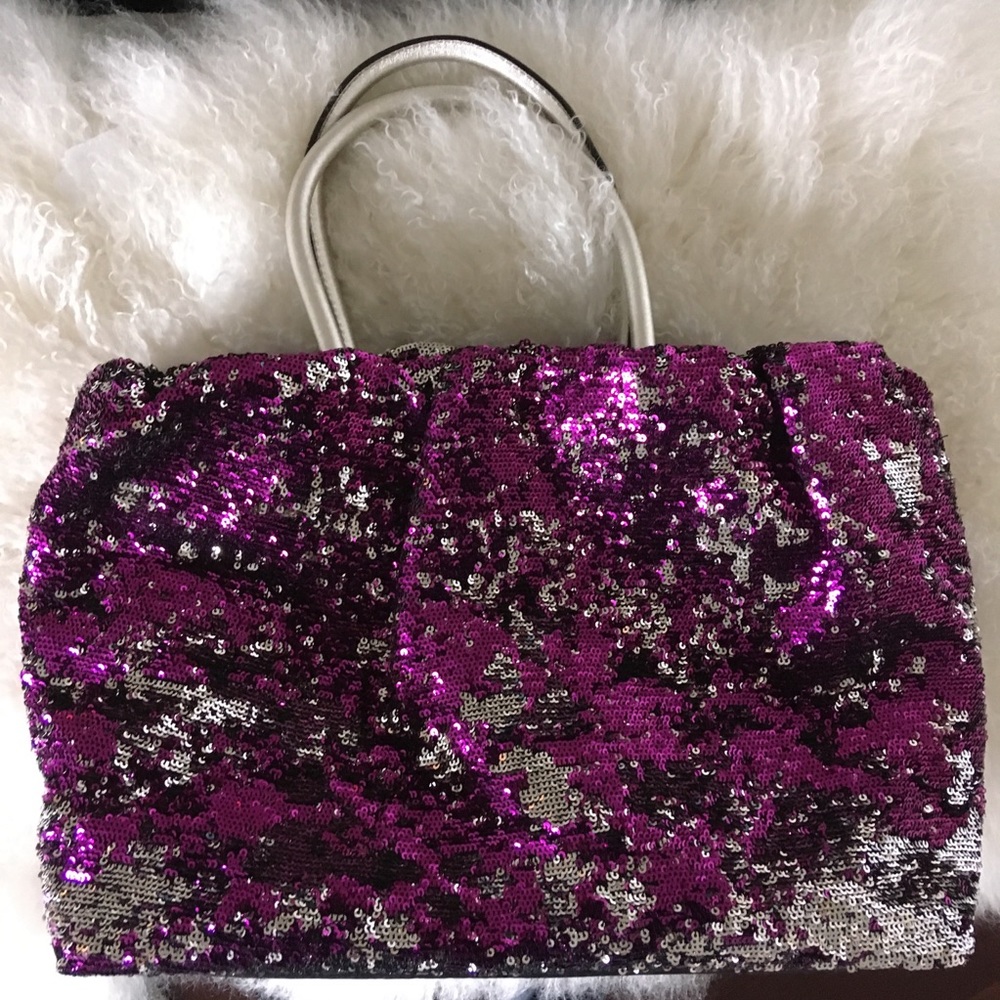 Dolce & Gabbana Purple Sequin Tote Bag